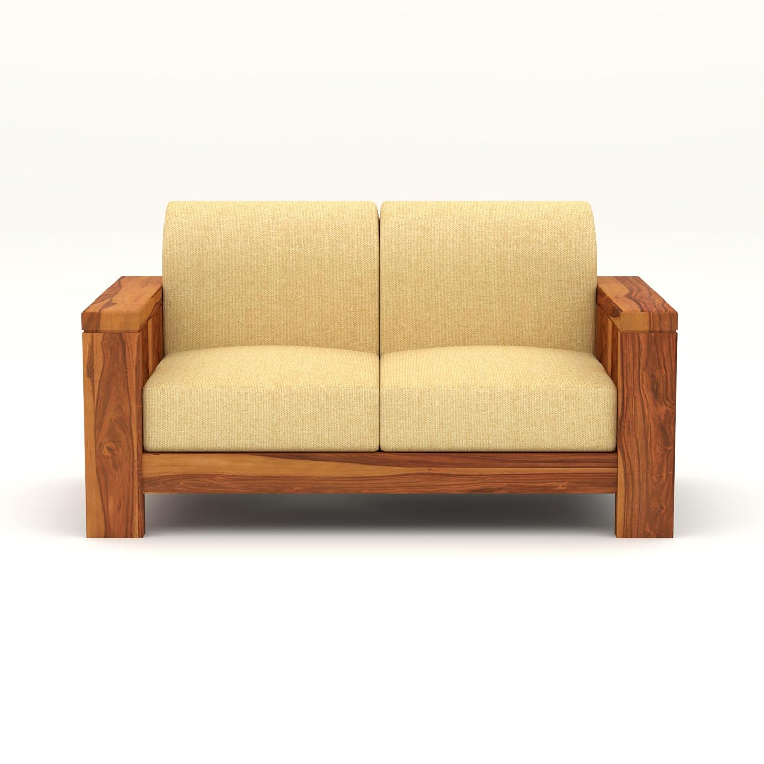 NATRAJ ART & CRAFT Sheesham Wooden 6 Seater Sofa Set for Living Room | Solid Wood Sofa | Rosewood Sofa Set for Home & Office | Lounge (Natural, 3+2+1 Seater)